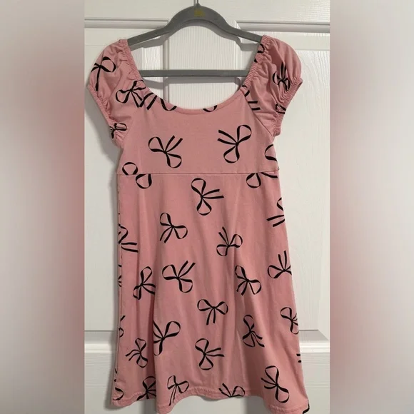The Children's Place Girls Bows Print Fit And Flare Dress, Size M (7-8) - Picture 7 of 7
